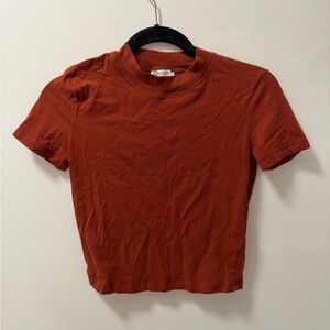 Zara Mock Neck Crop Top